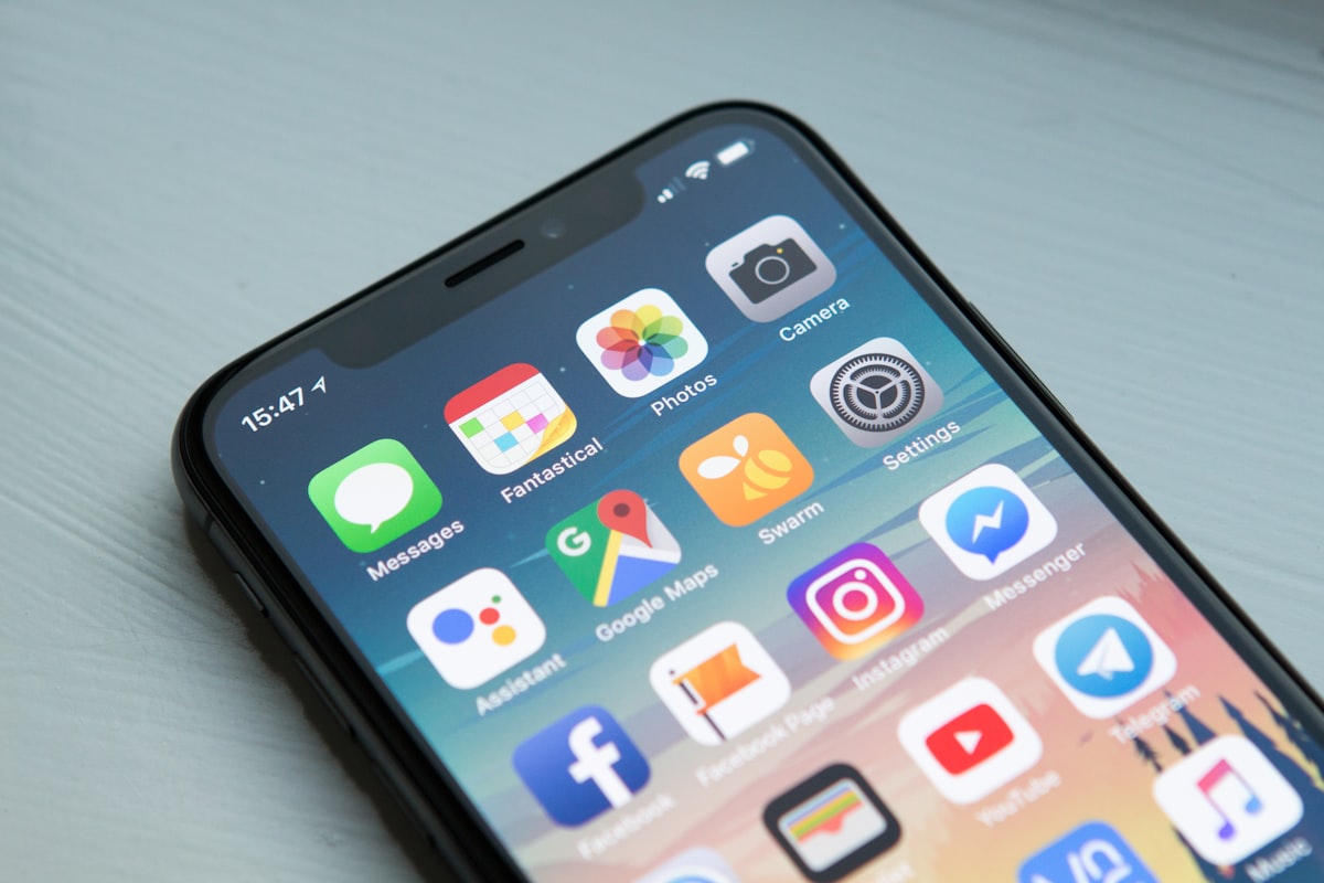 A mobile phone and application interface